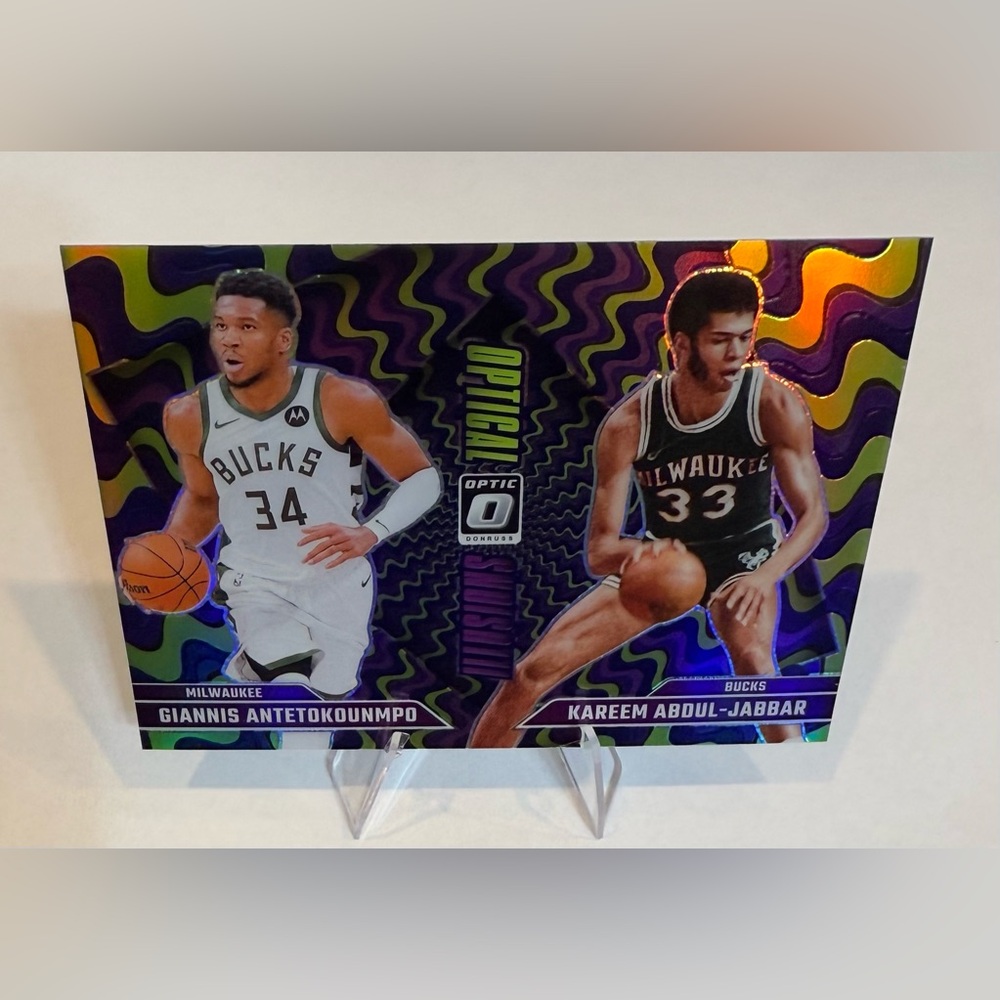 2025 Panini-Donruss Optical: Giannis Antetokoumbo & Kareem Abdul - Jabbar # 4